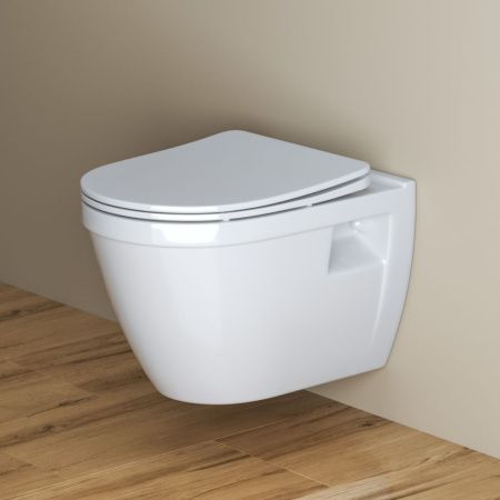Унитаз подвесной BelBagno LOTO BB070CHR/SC белый с сиденьем микролифт безободковый каскадный смыв