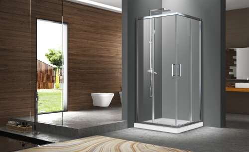 Душевой уголок Azario Seattle AZ-131 S A 90*90*195 90x195 стекло прозрачное профиль хром без поддона - фото 3