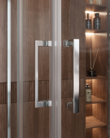 Душевой уголок Cezares MOLVENO MOLVENO-A-2-100-C-Cr-IV 100х100 стекло прозрачное профиль хром глянцевый без поддона