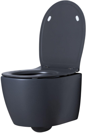 Чаша унитаза подвесная Allen Brau Fantasy 4.11004.AN цвет черный без сиденья безободковая каскадный смыв