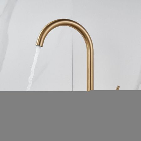 Смеситель для кухни Shevanik S128G на мойку золото