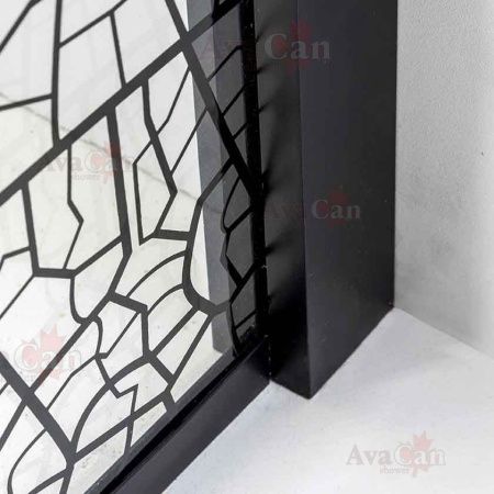 Душевой уголок AvaCan PB90 90х90 стекло тонированное профиль черный без поддона