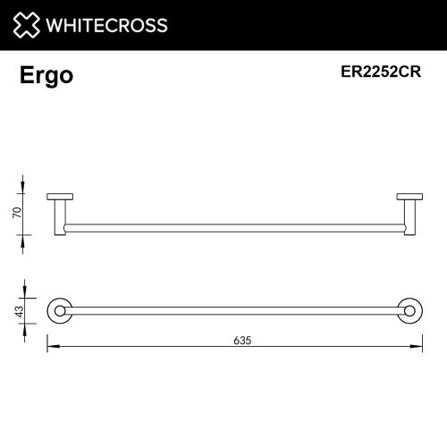 Полотенцедержатель Whitecross ERGO chrome ER2252CR - фото 2