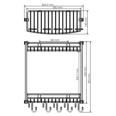 Полка в ванную комнату WasserKRAFT 1422