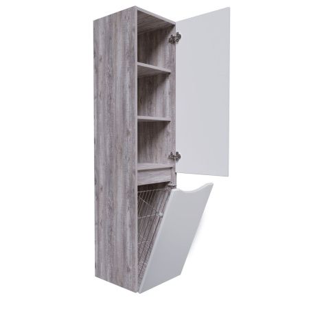 Шкаф-пенал Grossman Талис 303508 40х150 подвесной цвет белый/серый