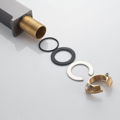 Смеситель Rose R1811T-1 на раковину серый - фото 5