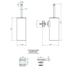 Ершик для унитаза THG Ptale de cristal bleu U6B-F01-4720C