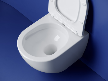 Унитаз подвесной Ceramica Nova METROPOL CN4002T белый с сиденьем микролифт безободковый смыв торнадо