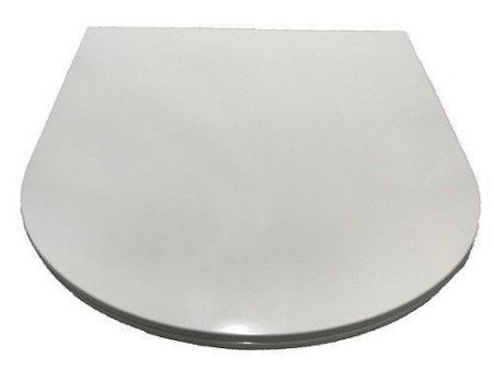 Унитаз приставной CeramaLux 3176 белый с сиденьем микролифт безободковый каскадный смыв