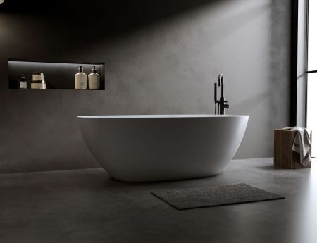 Ванна из искусственного камня Timo SATU SATU1650 165х80 отдельностоящая овальная