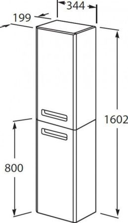 Шкаф-пенал Roca The Gap Original ZRU9302746 30х160 подвесной цвет фиолетовый