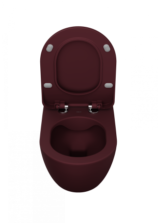 Чаша унитаза подвесная Creavit Free FE322-11BR00E-0000 цвет бордовый без сиденья смыв торнадо