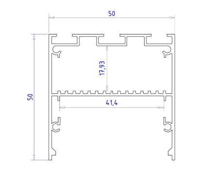 Алюминиевый профиль Ambrella Light Profile System (Профиле Сыстем) GP3100BK