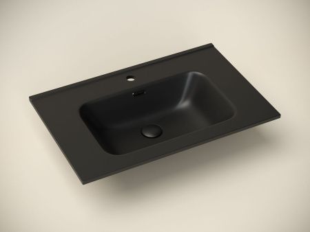 Раковина из сантехнического фарфора Ceramica Nova ELEMENT CN7007MB 70х50 накладная цвет черный 1 отверстие под смеситель