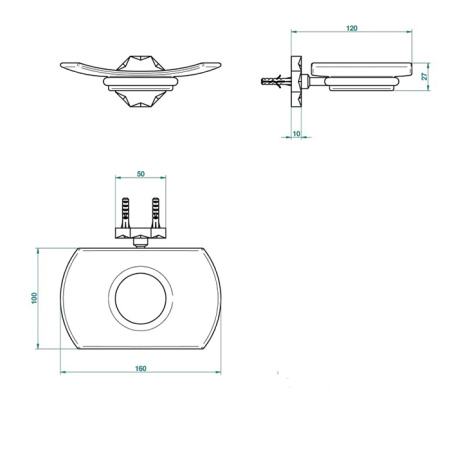 Мыльница THG Nihal Porcelaine Ivoire U2N-F30-500