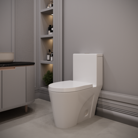 Унитаз-компакт напольный с бачком Stella Polar Таррагона SP-00001850 белый с сиденьем микролифт душевой смыв