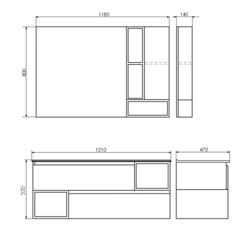 Тумба с раковиной Comforty 00-00013939CF 121x47x52 - фото 2