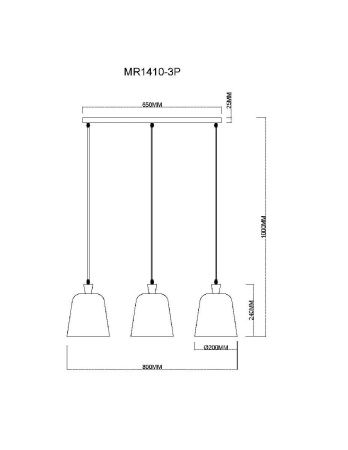 Светильник подвесной Myfar Madina (Мадина) MR1410-3P