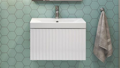 Тумба под раковину Velvex COMPO tp.COM.9696.60.1Y белый глянец 60х40 подвесная цвет белый - фото 2