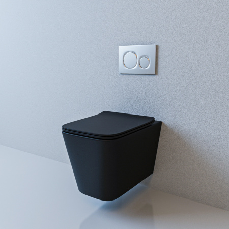 Унитаз подвесной Esbano GARTEZ ESUPGARTBM черный матовый с сиденьем микролифт безободковый душевой смыв