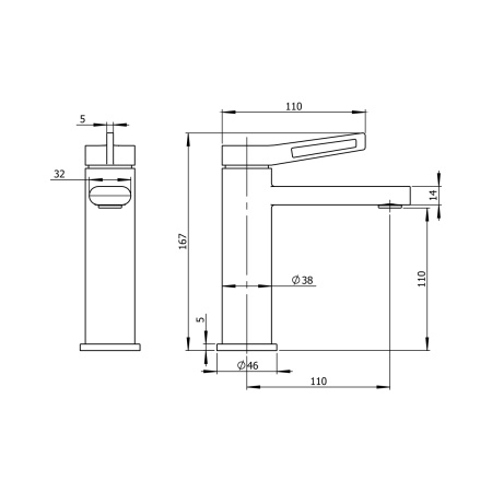Смеситель Wellsee ONCE! and forever 182405000 на раковину/столешницу белый матовый