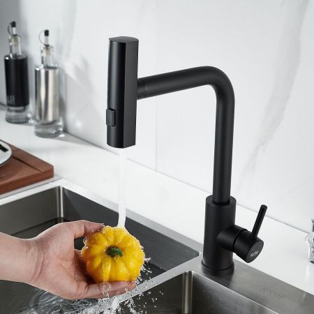 Смеситель для кухни Raffine F203H на мойку черный