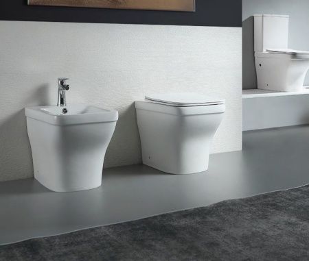 Унитаз приставной Aquatek АМАДЕО AQ1964-00 белый с сиденьем микролифт безободковый душевой смыв