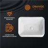 Раковина из сантехнического фарфора Orange B02-460w 50х40 накладная цвет белый