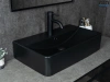 Раковина керамическая Gid Geométrico 53361 60х40 накладная цвет черный 1 отверстие под смеситель