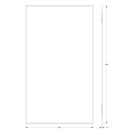 Зеркало Evoform Standard BY 0250 80х140 подвесное