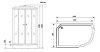 Душевая кабина Niagara Ultra 9030135L 120х80 асимметричная с крышей ориентация левая