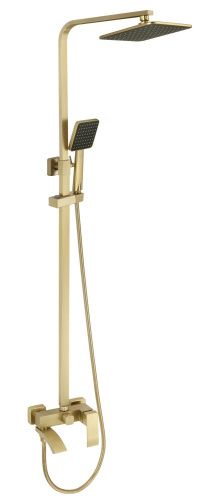 Душевая стойка Fmark FS8645-1C настенная цвет золото матовое - фото 2