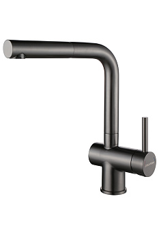 Смеситель для кухни Paulmark DOSSE Do214418-GM на раковину воронёная сталь