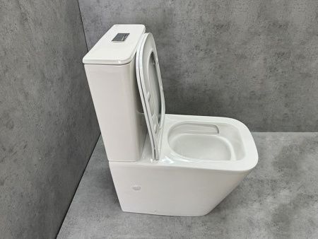 Унитаз напольный с бачком CeramaLux TR2170 белый с сиденьем микролифт смыв торнадо