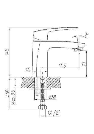 Смеситель Haiba HB183 HB10183 на раковину хром