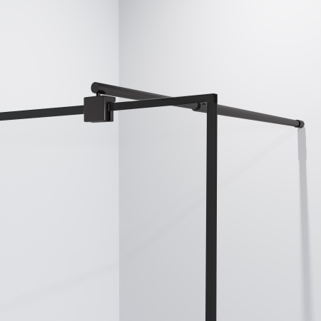 Душевая перегородка Niagara Eco NG-552-90BLACK 90х190 стекло прозрачное профиль черный матовый