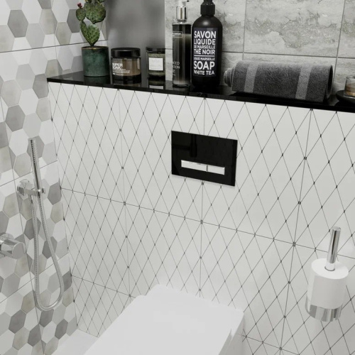 Клавиша смыва механическая Lavinia Boho RelFix 38050701 цвет черный глянцевый/белый - фото 4