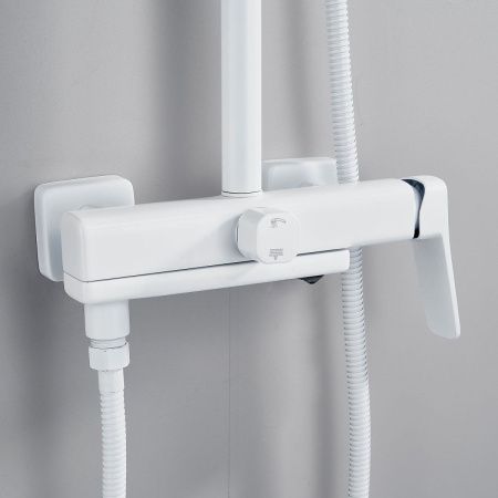 Душевая стойка Raffine F3699C настенная цвет белый