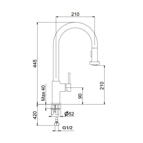 Смеситель для кухни Webert SY940302345 на мойку никель - фото 3