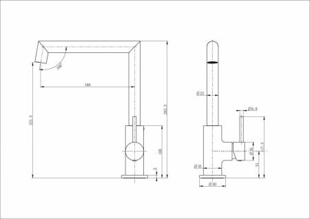 Смеситель для кухни Wonzon & Woghand WW-L1005-MW на мойку белый