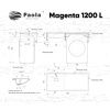 Раковина из искусственного камня Paola Paola Magenta 1200 L 120х50 подвесная цвет белый 1 отверстие под смеситель