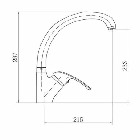 Смеситель для кухни Fashun A4105 на мойку хром
