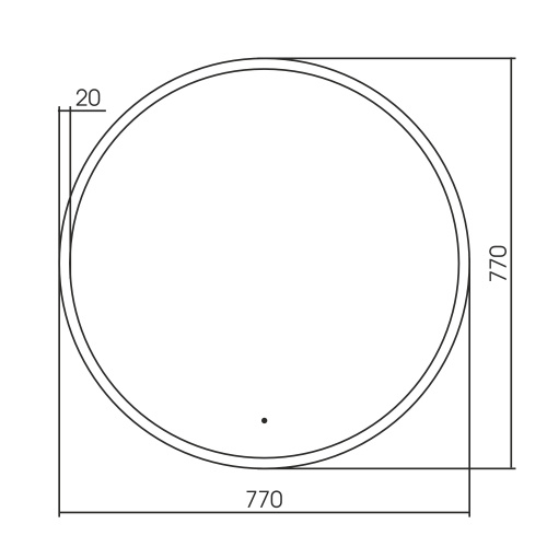 Зеркало в ванную ABBER AG6204SCG-0.77 77х77 - фото 3