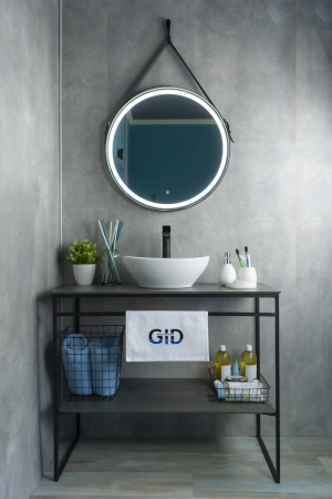 Раковина керамическая Gid Lago 51178 40х30 накладная цвет белый без отверстий под смеситель