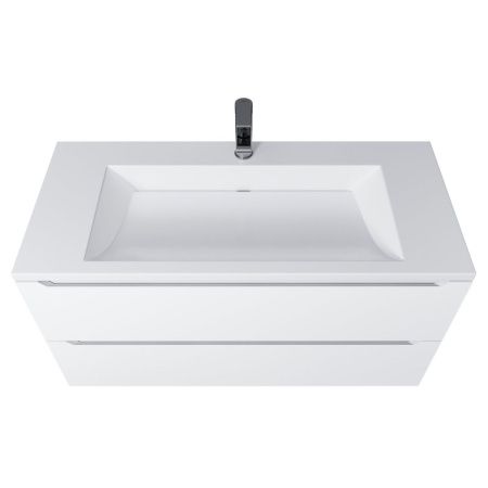 Раковина из искусственного камня Uperwood Infinity 45383433000 100х50 полувстраиваемая цвет белый