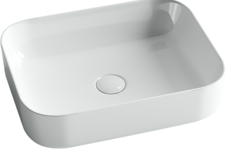 Раковина из сантехнического фарфора Ceramica Nova ELEMENT CN6011 50х40 накладная цвет белый без отверстий под смеситель