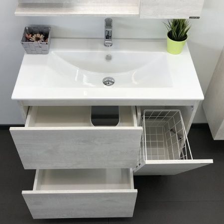 Тумба с раковиной Comforty Верона 00-00001972CF 90х50 напольная цвет серый