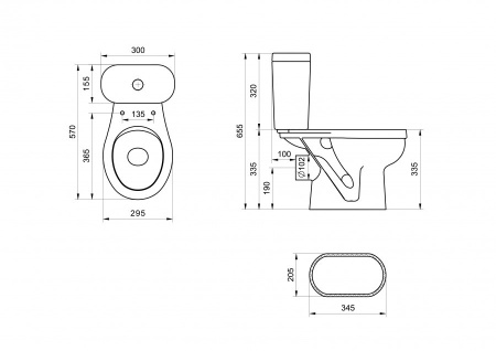 Унитаз-компакт напольный с бачком Santek Каспер 1WH501847 белый/розовый с сиденьем каскадный смыв