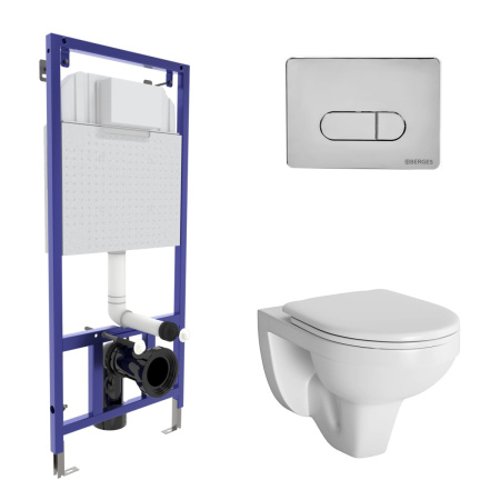 Комплект унитаз с инталляцией и клавишей смыва Berges NOVUM 042417