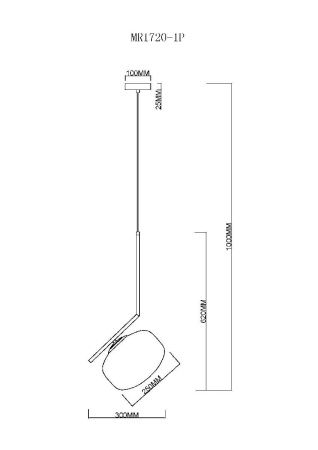 Светильник подвесной Myfar Single (Сингле) MR1720-1P